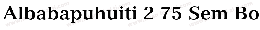 Albabapuhuiti 2 75 Sem Bold字体转换